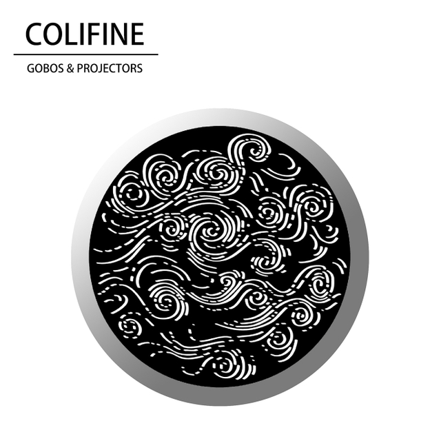 Colifine Custom GOBO Outdoor Outdoor Projector GOBO Proyector GOBO Luces de agua Waves GOBO SW11