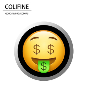 Gobos & Money Mouth Face Emoji Gobo yd25 - Colifine