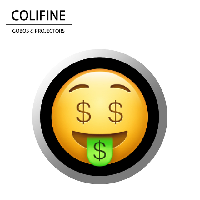Gobos & Money Mouth Face Emoji Gobo yd25 - Colifine