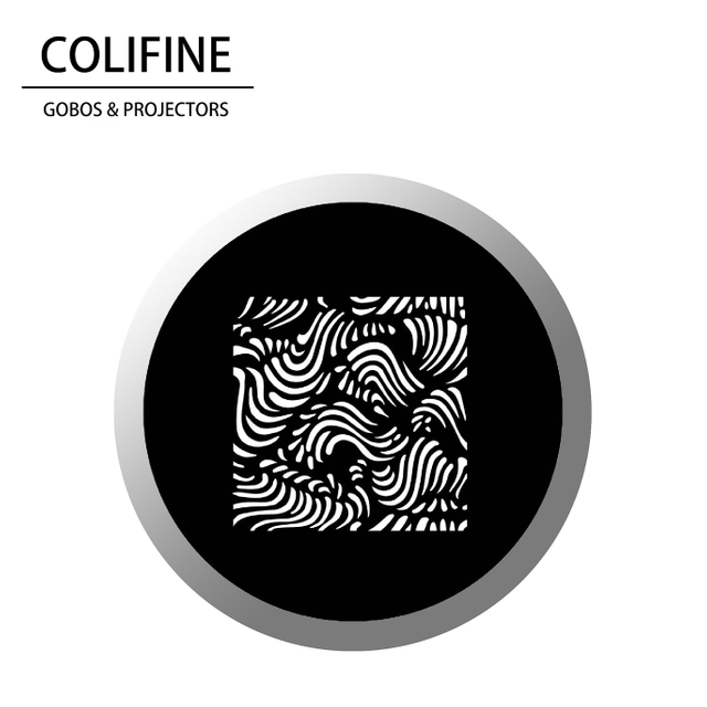 Colifine Custom GoBo Proyector Lente Color Filtro Light Projector GOBO LUJERES GOBO AGUA SW9