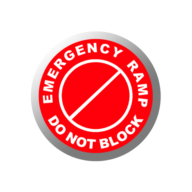 Señal de Seguridad Gobo & RAMPA DE EMERGENCIA NO BLOQUEAR Gobo - AQ67 - COLIFINE Gobo