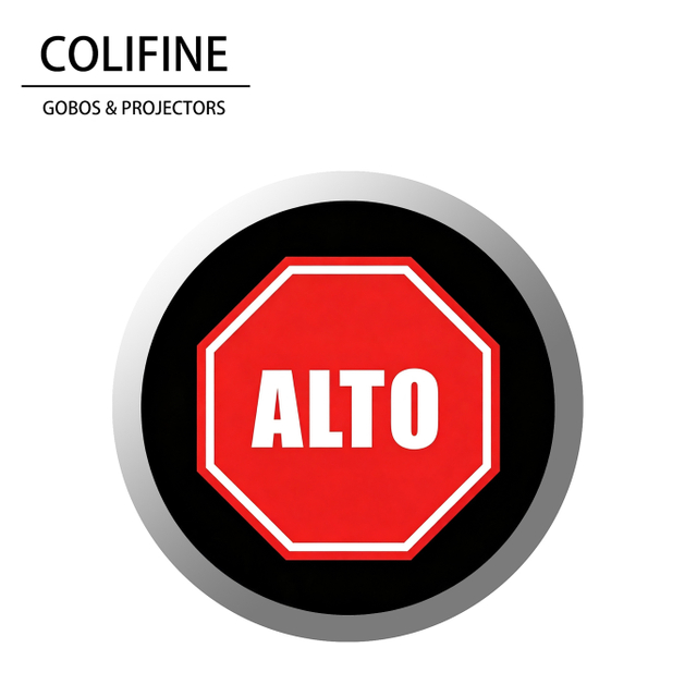 STOP Alto - Rojo y Blanco - AQ75 - Gobo COLIFINE