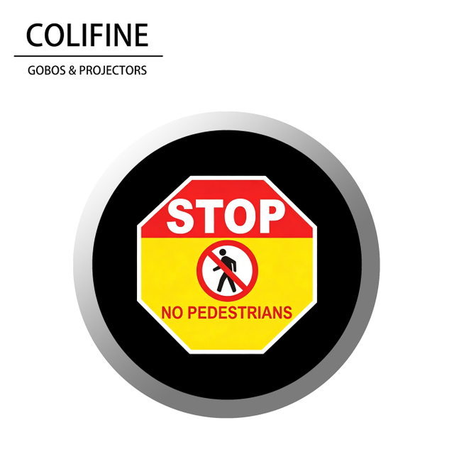 STOP Sin peatones - Amarillo Rojo y Blanco - AQ77 - Gobo COLIFINE
